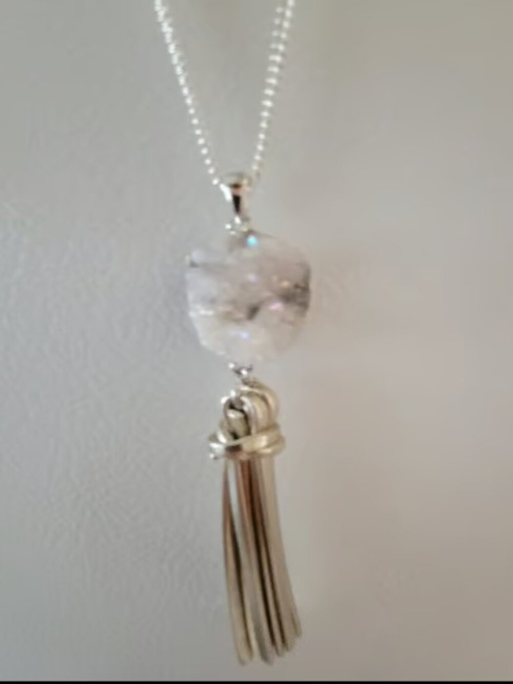 Pink Crystal in Gold Necklaces